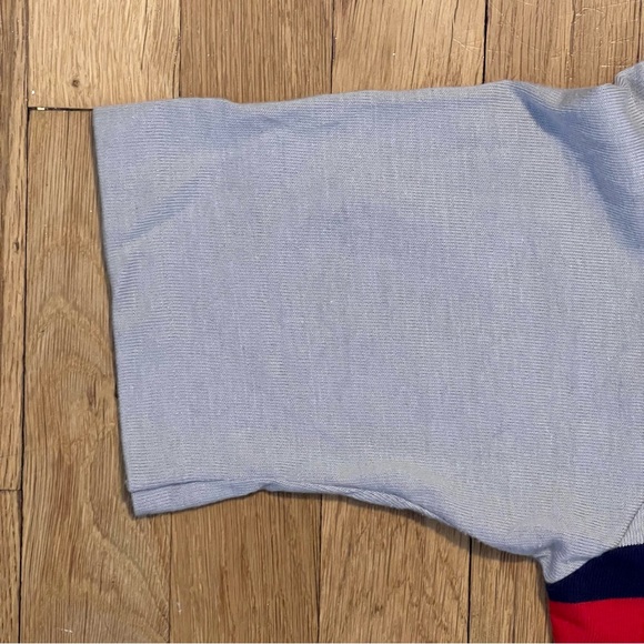 Active Lee Vintage Striped Mens Henley Gray T Shirt Small - Picture 2 of 8